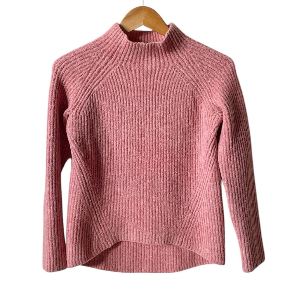 Madewell Northfield pink mock neck sweater size XS